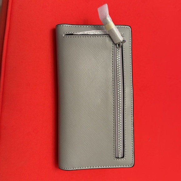 COPY - NWT Kate ♠️ Spade Staci large slim bifold wallet. Gray & White. - Picture 6 of 7